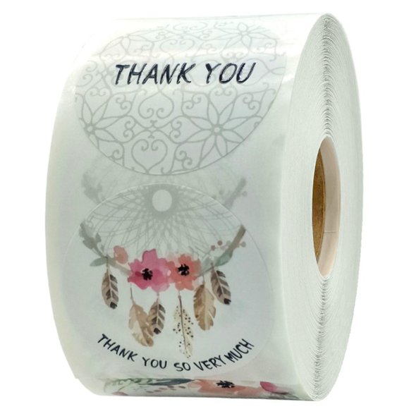 85 pcs - 1.5" Thank you Stickers 6 Embossed design - Picture 2 of 5